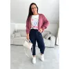 Spodnie Milano z przeszyciami granat