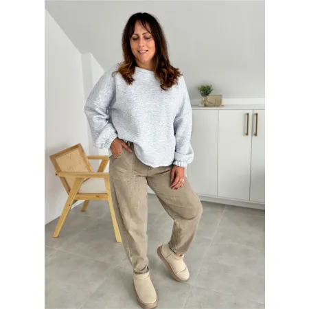 Bluza Mommy szara napis bordowy